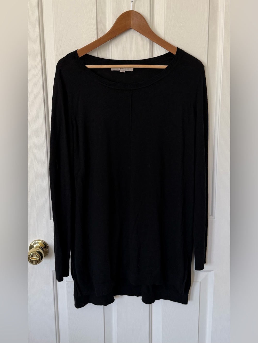 LOFT Black Mini Dress Long-Sleeve Tunic